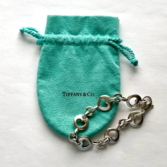 Tiffany & Co. - RARE - Vintage - Heart Stencil Bracelet - Sterling Silver - Picture 1 of 5
